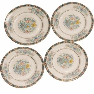 Lenox Mystic Vintage Dessert Plates with Floral Design: Set of 4